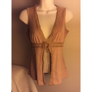 Faux suede summer top✨